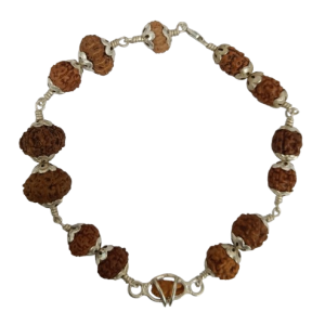 1 से 14 मुखी रुद्राक्ष ब्रेसलेट - 1 To 14 Mukhi Natural Rudraksha Bracelet With Silver Cap - With Lab Report