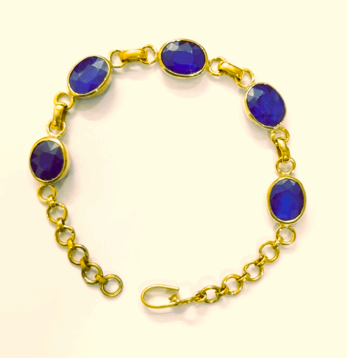 Sonam Mangalsutra Beads Blue Sapphire Bracelet  Mangalsutraonline