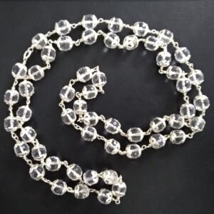 Spathic Mala 54 Beads in Silver Cap With Lab Report